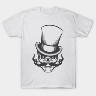 Skull in the cylinder hat T-Shirt